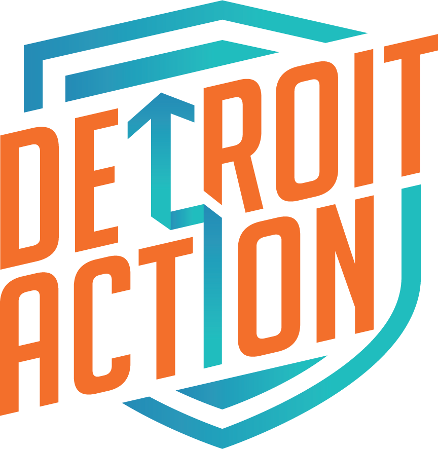 Detroit Action logo.  Community organization rooted in housing, labor and health justice